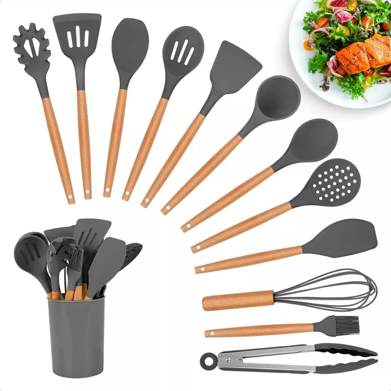 Kit Jogo 12 Peças Utensílios de Cozinha